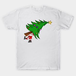 Christmas tree santa T-Shirt